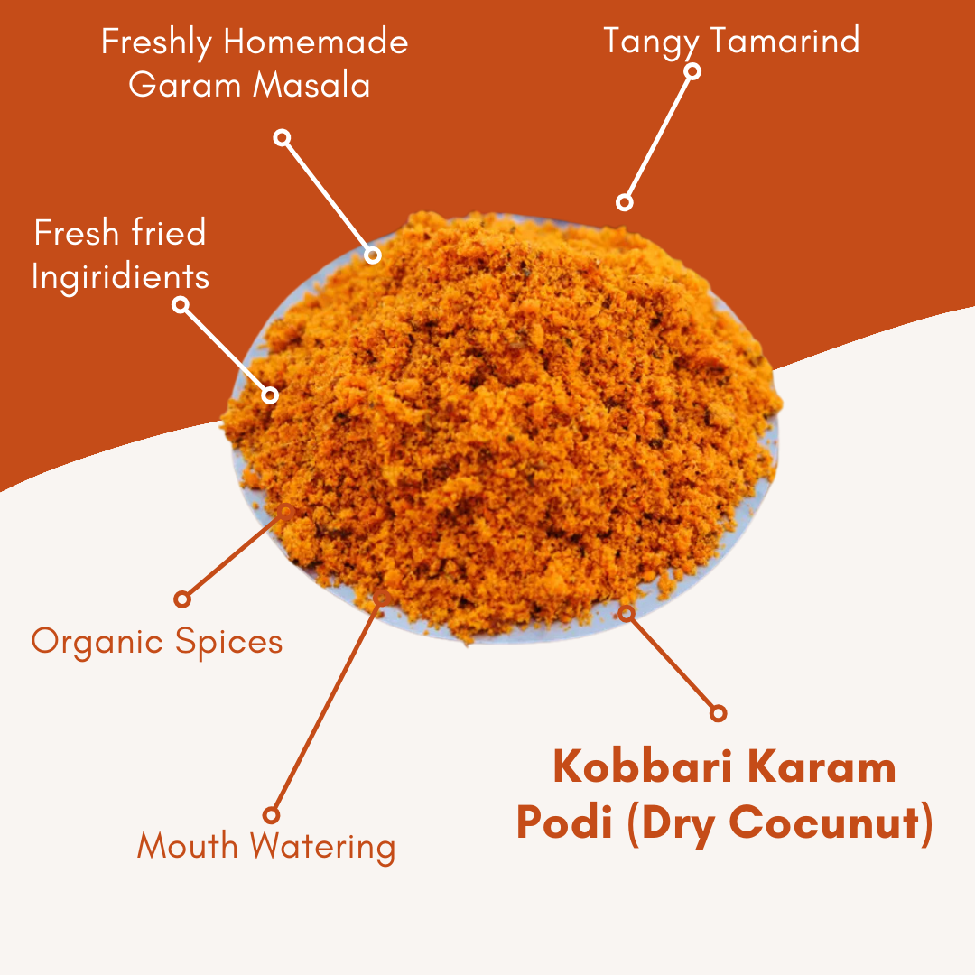 Kobbari karam Podi (Dry Coconut)