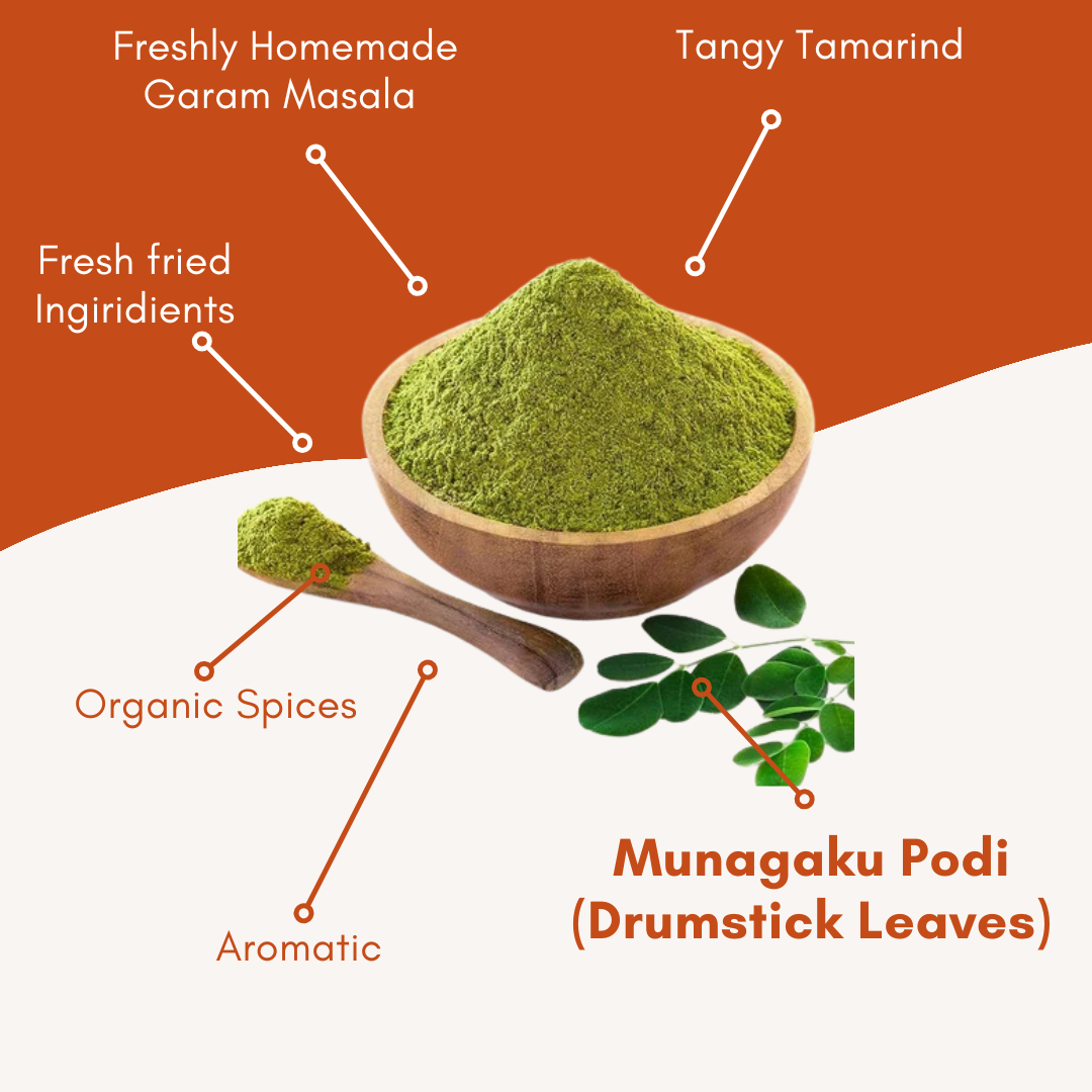 Munagaku karam podi (Drumstick Leaves)