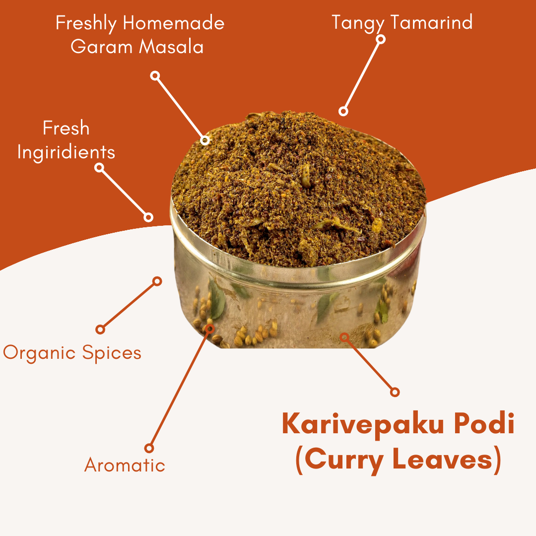 Karivepaku Karam Podi (Curry Leaves)